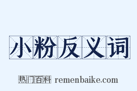 小粉反义词是什么意思的图片